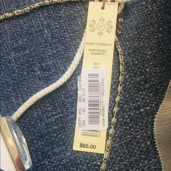 SOLD 🎉NWT Kate Landry  Beautiful Purse White & Black  Clutch - Picture 4 of 8